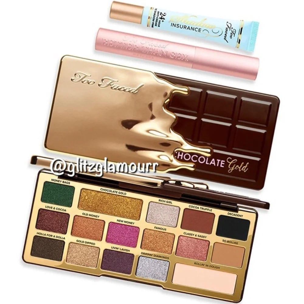 🍫❤️Too Faced Sex, Gold & Chocolate 3pc Makeup Set❤️🍫